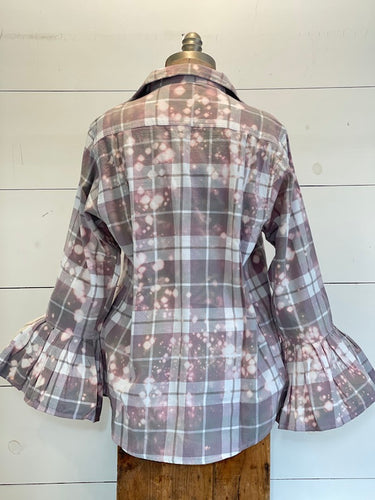 Flared Sleeve Flannel- VIOLET